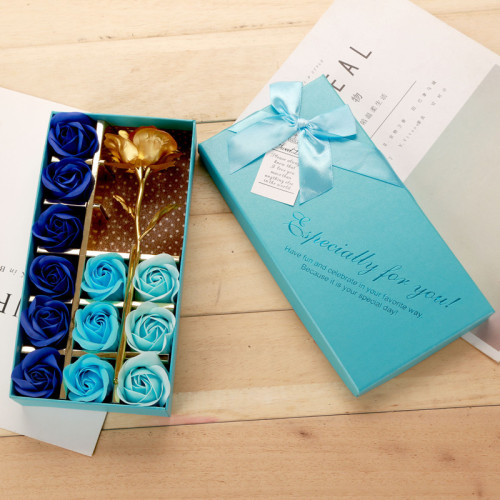 Novo design Rose Gift Boxes Logipo de ouro personalizado