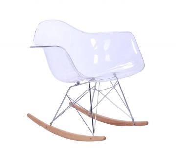 Eames RAR transparent plastic rocking replica chair