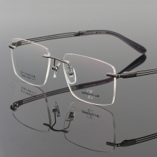 Wholesale Pure Titanium Rimless Eyeglasses Frames for Men