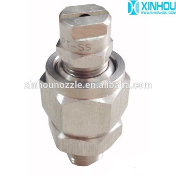 Adjustable head flat jet spray nozzles