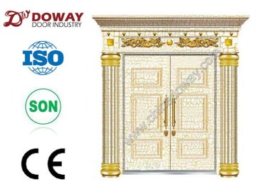 Crack lacquer Copper door