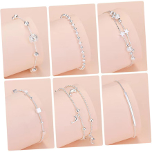 Customizable Animal Dolphin Design Silver Plated Copper Bead Bracelet for Women