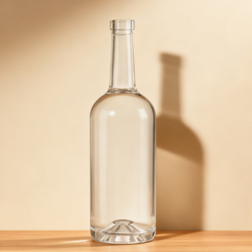 Empty Bordeaux Glass Wine Bottle