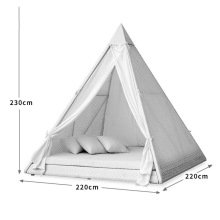 Weaving Rattan unique day bed wicker rattan chaise garden Lounge Rattan Day Bed