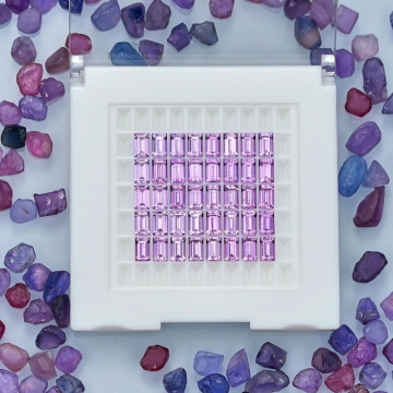 Lab-Created Purple Blue Lavender Synthetic Sapphire