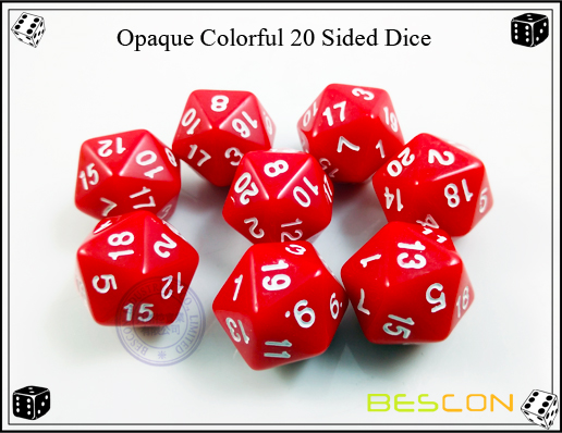 Opaque Colorful 20 Sided Dice-3