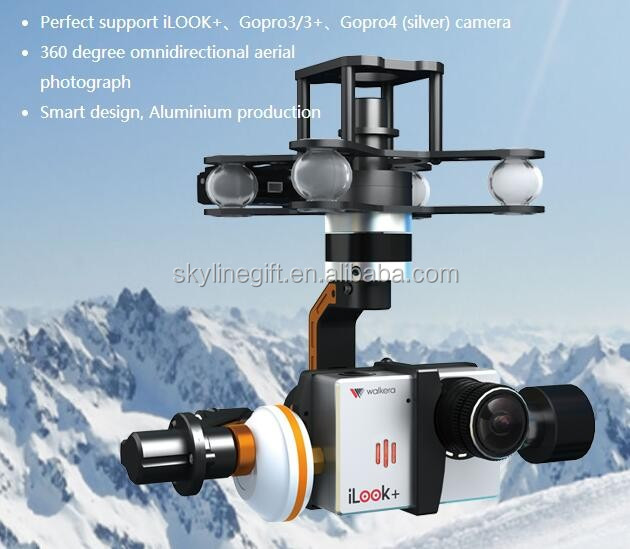 3 axis brushless gimbal for drone camera ILook+,gopro3/3+,gopro4 camera