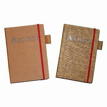 Notebook with elastic strap