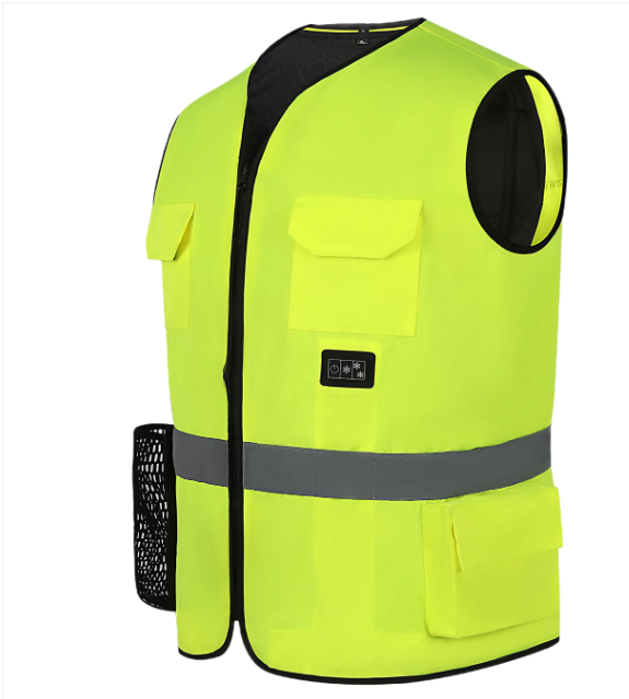 Integrated Cooling Safety Vest, Fluorescent Yellow
