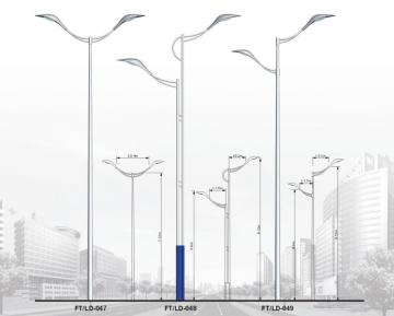 High Quality Galvanized Steel Lamp Post Lighting Pole