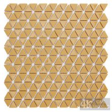 Ginger Yellow Glass Mosaic Kitchen Backsplash Tile