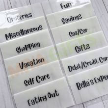 Custom Cash Envelope System Budget Planner: A6 Vellum Laminated Pocket Labels for Money Savings Challenge