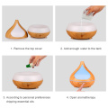 Madilim na Wooden Grain Ultrasonic Atomizer Air Humidifier