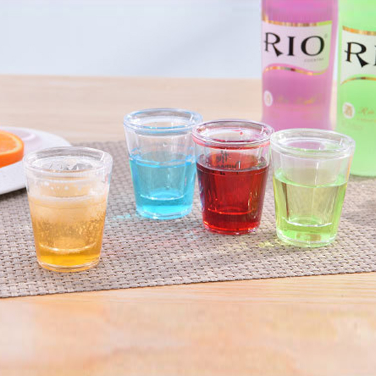 High Quality Sturdy Plastic Freezer Shot Glasses With Gel, Colorful Freezer Gel Mug Wine Glasses For Birthday, Holiday