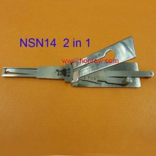 Original Lishi NSN14 decoder and lock pick combination tool
