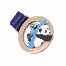 Custom made metal panda tourism medal