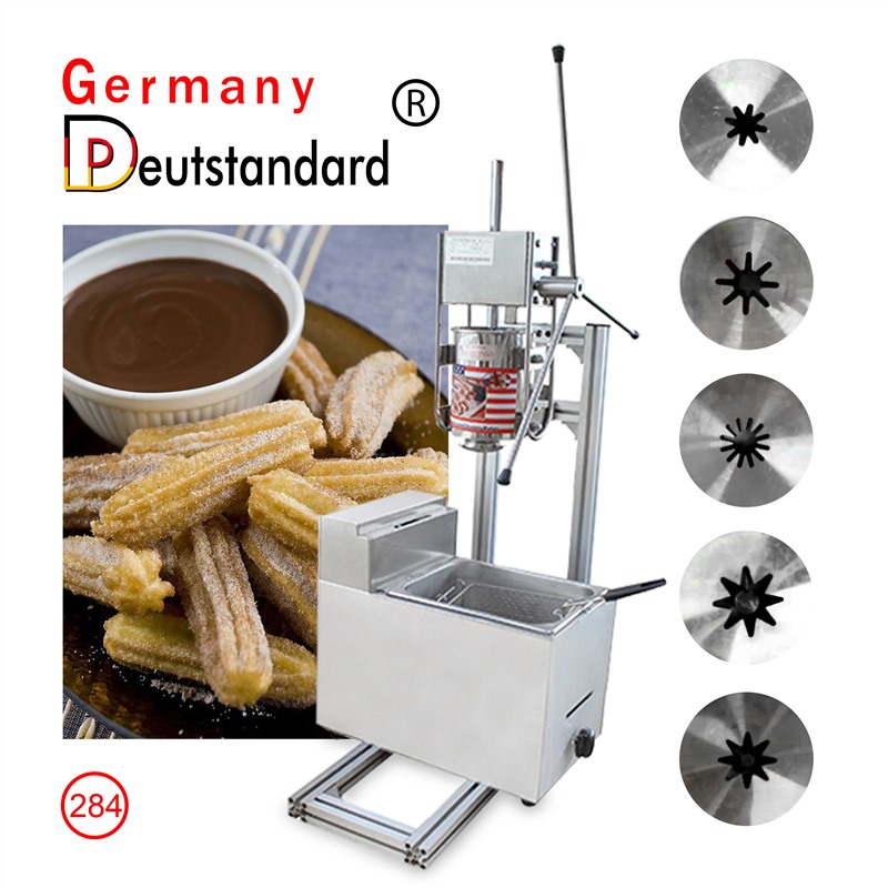 Snack machines churros maker machine with 6L gas fryer machine