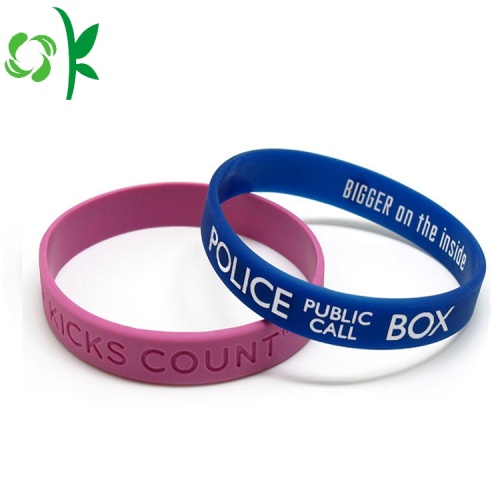 Engraved Filled Multicolor Strap Slap-up Silicone Wristbands