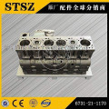 cylinder block 6154-21-1100 for komatsu PC400-7 excavator