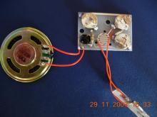 Musical module for packing boxes