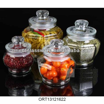 seal glass canister,larger food seal glass jar