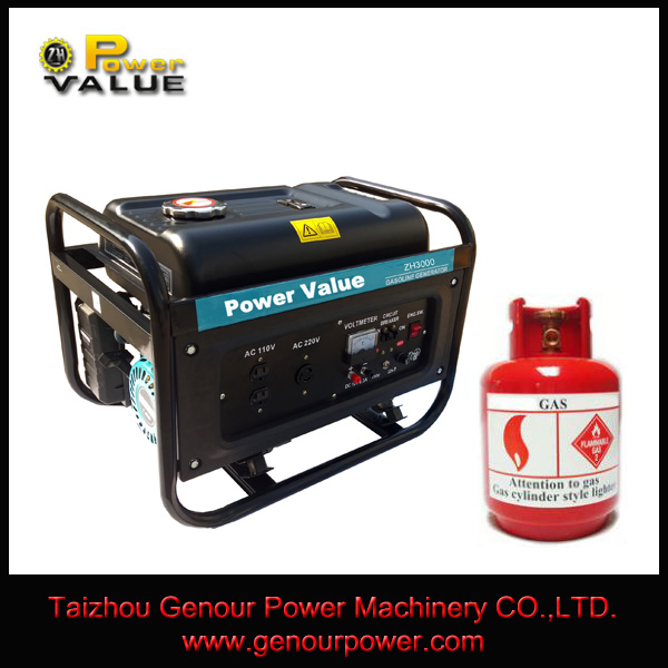 CE Approved Factory LPG and Natural 5kw gas generator with price