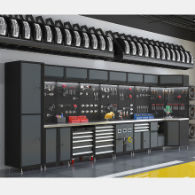 Multi-Layer Mobile Auto Repair Tool Cabinet and Workbench