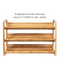 3-tier bamboo bench shoe rack home organizer shelf