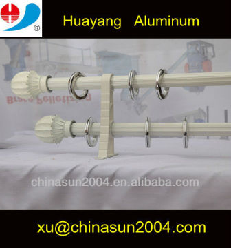 White aluminum curtain pole