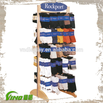 Wood Socks Display Rack , Socks Rack , Hook Display Stand