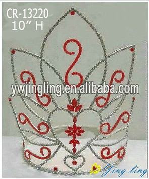 10" Large Wholesale Heart Pageant Crown