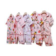 Wholesale Turned-Down Collar Cotton Pyjamas for Kids - Model CAF041