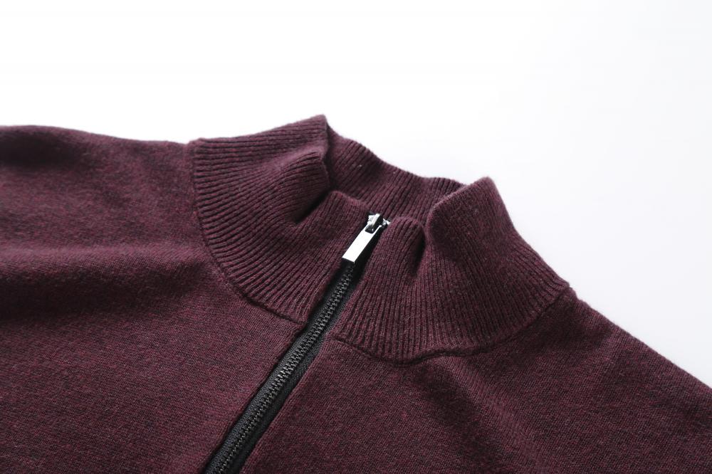 Herren Strickpullover mit Rundhals-Reißverschluss