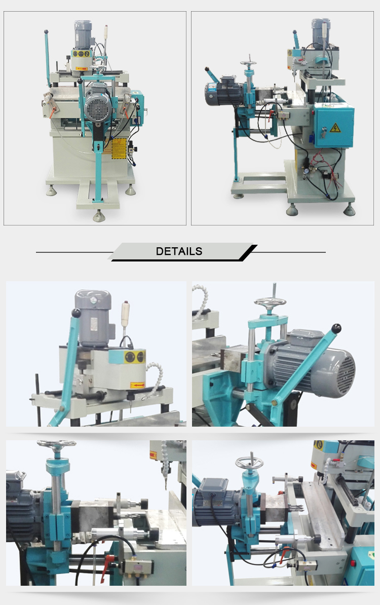 Single-head copy routing window machine for aluminum lock hole