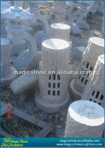 natural garden stone lantern