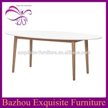 modern beech leg matte gloss dining table in living room