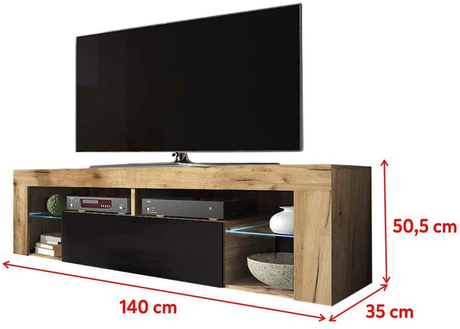  High Gloss UV Wooden LED TV Stand Cabinet