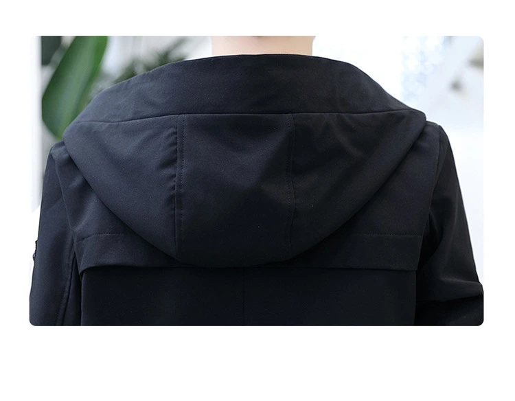 New Fashion Trend Slim Men's Youth MID-Length Jacket