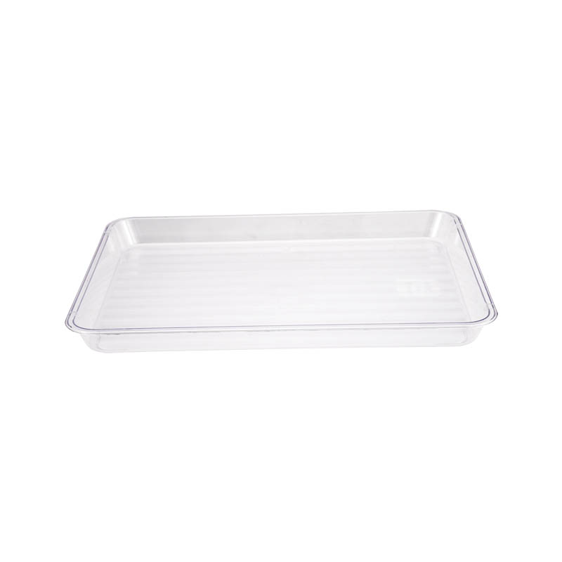 Deep Black Tray 45x35cm Polycarbonate Clear Tray 14x18 Inch Plastic Rectangular White Tray