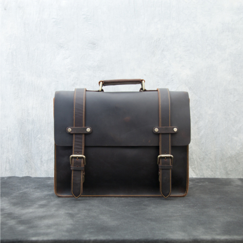 business leather briefcase bag