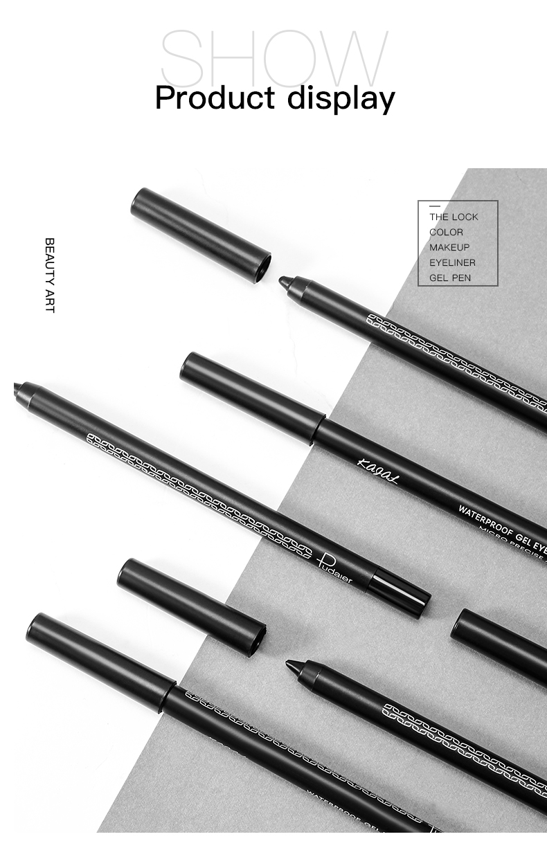 Pudaier Waterproof Gel Eyeliner Pencil Long-Lasting OEM Natural Eye Makeup