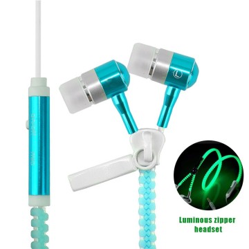 Reißverschluss Design In-Ear Metall Kopfhörer Kabel Kopfhörer