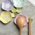 Unieke Dinnerware porselein bloem vormige keramische Chopstick Rest