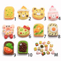 Assortiment de Simulation alimentaire résine dos plat charmes dessin animé ours pain beignet enfants maison de poupée cuisine jouets tête accessoire bricolage Art