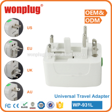 International electric multi plug adapter travel power adapter with CE/Rohs approved