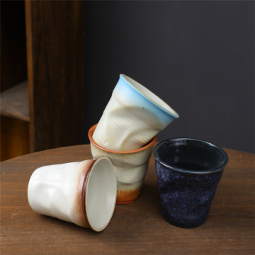 Customized Japanese Style Colorful Pottery Tea Cup - In Stock