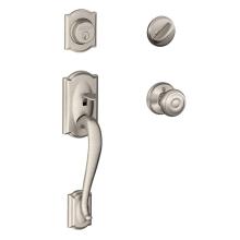 Camelot Single Cylinder Satin Nickel Handleset