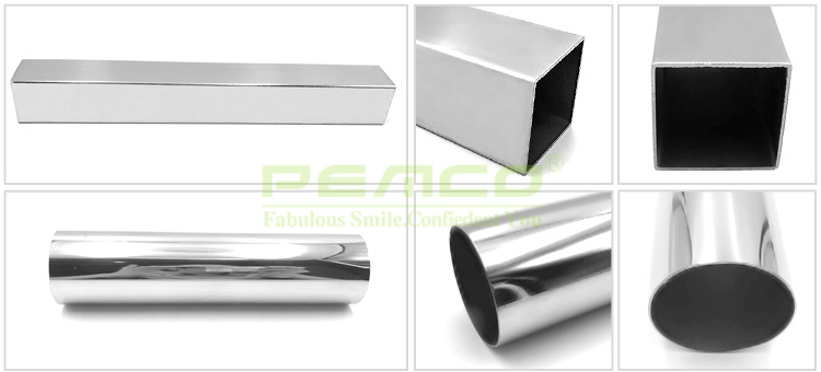 Handrail Accessories mirror polish stainless steel square tube steel 50x50