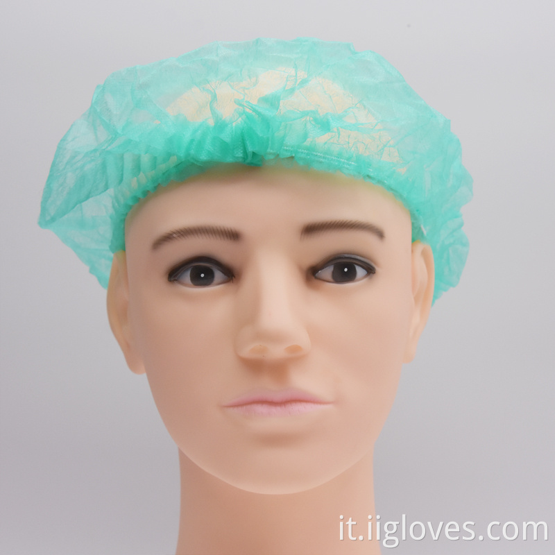 Tappo a clip a strisce non tessuto bouffant copricapo blu antipolta blu non tessuto