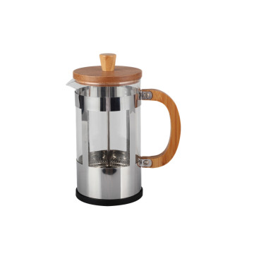 Food Grade Stainless Steel Frame Glass French Press
